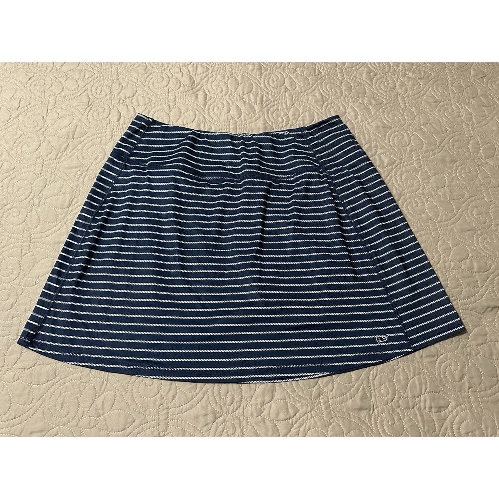 Vineyard Vines Navy and White Striped Skort